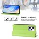thumbnail image 3 of Funda Billetera con Soporte para Xiaomi Redmi Note 12 Pro 5G Bloqueo RFID Plegable Verde claro, 3 of 6