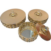 Genérico - Set 3 Joyero Almacenamiento Cristal Creativo Organizador Jhn