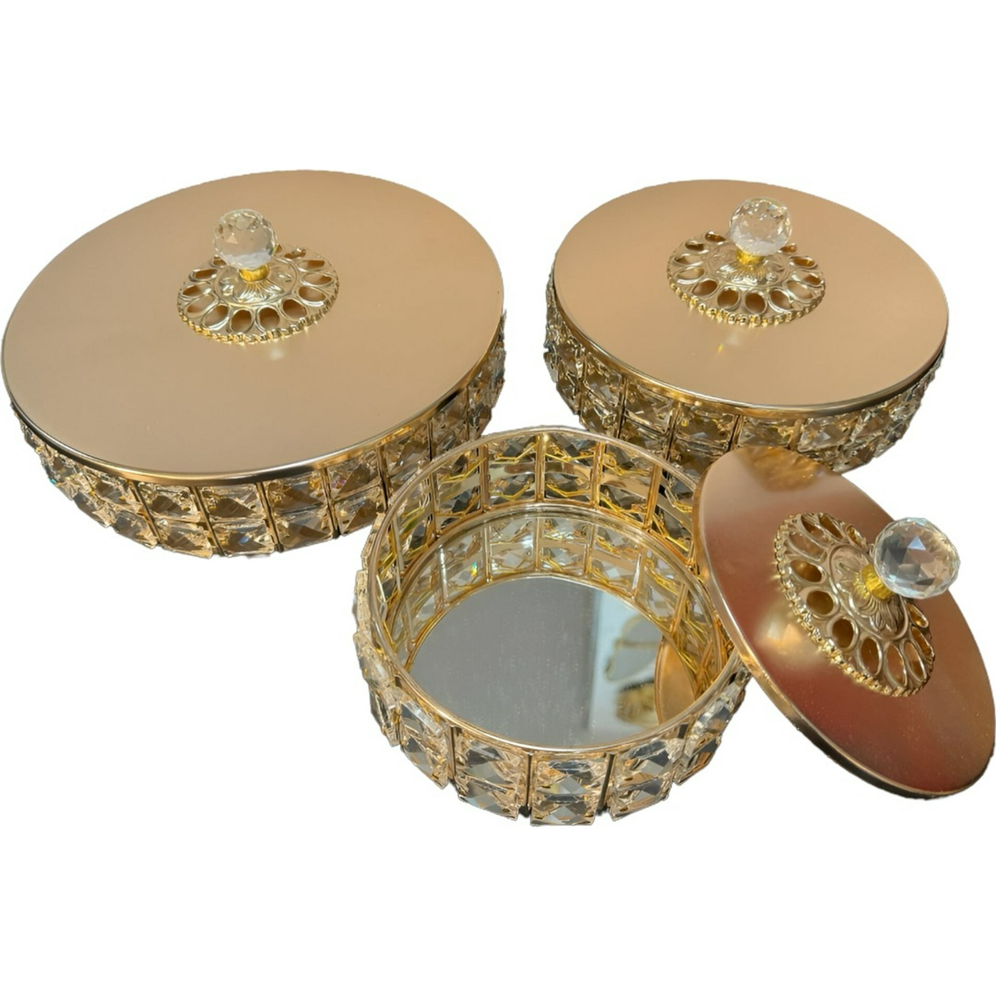 Genérico - Set 3 Joyero Almacenamiento Cristal Creativo Organizador Jhn