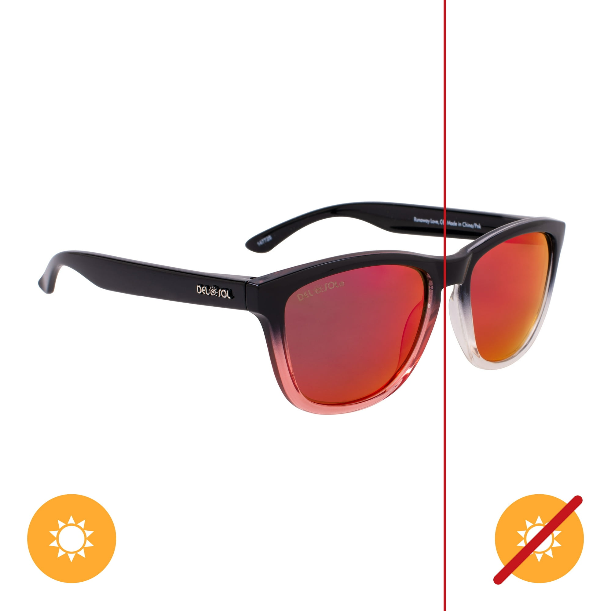 Gafas De Sol Delsol Runaway Love Negro Y Transparente Unisex