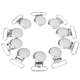 thumbnail image 3 of 10 Formas Redondas Chupete Sujetador Clips Artesanía Titular W Inserto De Plástico 2.5cm, 3 of 3