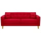thumbnail image 1 of Sofa New Retro 3CG Felpa 01 Rojo, 1 of 6