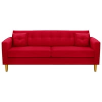 Bodevir - Sofa New Retro 3Cg Felpa 01 Rojo