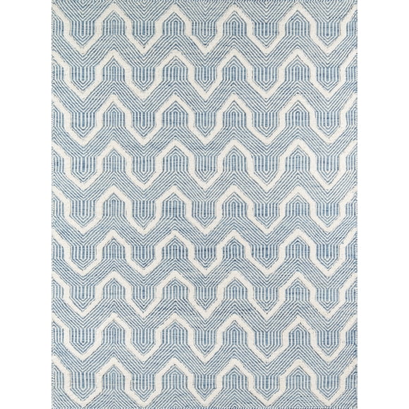 Alfombra Erin Gates de Momeni Langdon Prince, lana azul, 60 x 90 cm