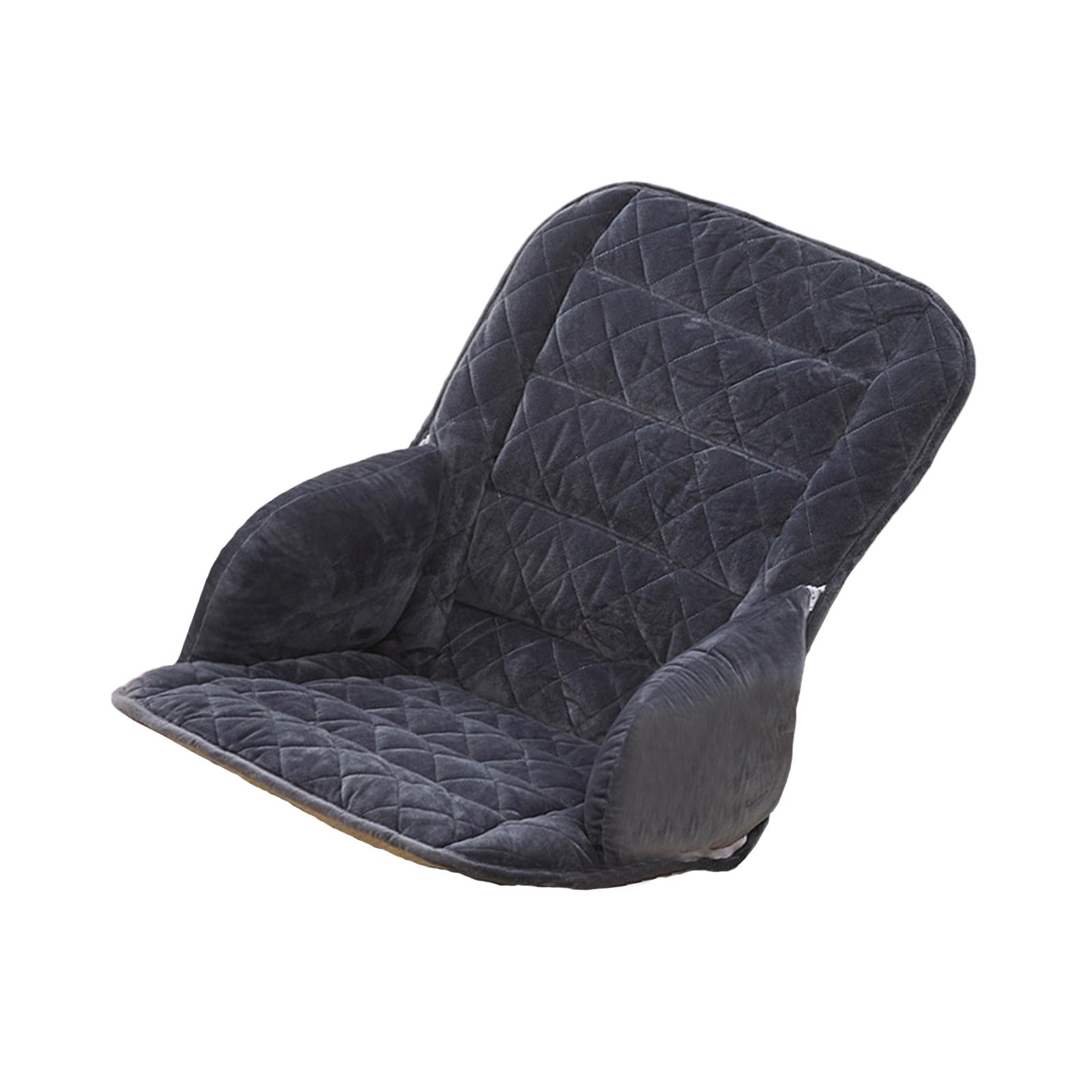 Ioensy - Respaldo Y Cojín De Asiento De Felpa Para Silla De Escritorio Con Hebillas Fijas Para Silla De Computadora Estilo D