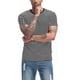 thumbnail image 3 of Camiseta de rayas blancas y negras para hombre, informal, de algodón, sencilla, versátil y fina., 3 of 6