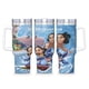 thumbnail image 1 of Lilo y Stitch Vaso aislado de acero inoxidable con asa, diseño temático, regalo para familia, amigos y fans; incluye pajita y encaja en el portavasos estándar, 40 oz, 1 of 6