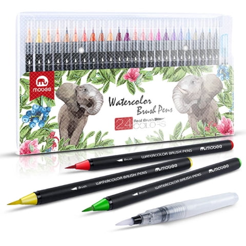 Mobee - Set Lápices Acuarelables 24 Colores Premium Acuarela