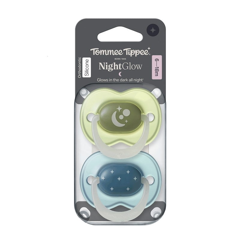 Tommee Tippee - Chupete De Silicona Nightglow 6 18 Meses