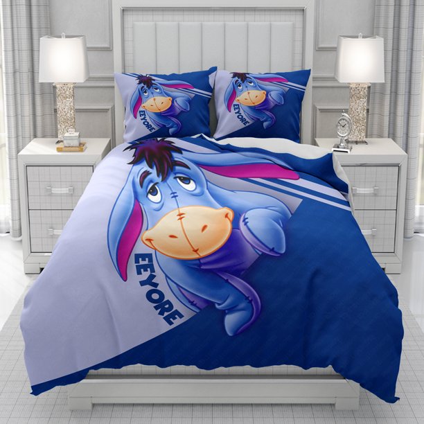 v1051 Bed Sheets the Pooh Eeyore Duvet Cover men women/Children KID Printing cartoon Bedding Set Comforter Bed Soft dropshipping 3-Piece Bedding Set (1 Duvet Cover + 2 Pillow Shams) Bed Sheets ju105