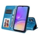 thumbnail image 4 of Funda tipo cartera FOXDOCK para Samsung Galaxy A05 , diseño girasol en relieve, cuero PU, cierre magnético, soporte y tarjetero, 4 of 5