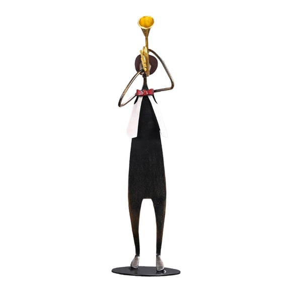 Estatua De Iron Music Man, Modelo De Artista Musical, Figurita Para Reproductor De Trompeta De Café En Casa
