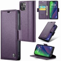 Caseme Tipo Cartera Iphone 15 Con Cierre Magnético, Rfid, Tarjetero, Soporte, Carga Inalámbrica