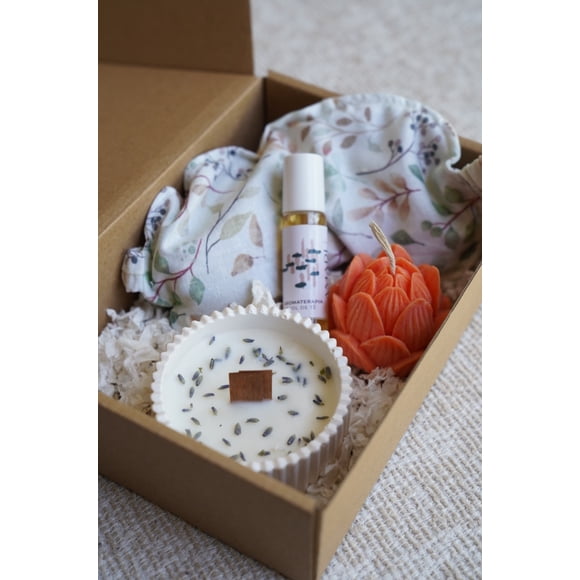 Kit Bienestar Regalo Mujer | Velas Aromaterapia Antifaz