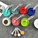 thumbnail image 5 of Tazas medidoras apilables con mango de acero inoxidable para medir ingredientes secos y líquidos, 5 of 5