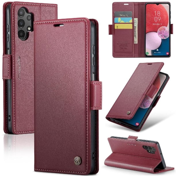 CaseMe tipo cartera Samsung Galaxy A13 4G/5G con cierre magnético, RFID, tarjetero, soporte, carga inalámbrica