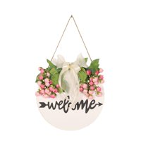 Magideal - Señal Colgante De La Puerta De Entrada, Decoración Del Porche, Decoración Decorativa, Decoración De Pared De Arte De Pared, Corona De Bienvenida De La