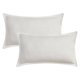 thumbnail image 1 of REGALWOVEN Fundas de Cojín Decorativas de Pana a Rayas Paquete de 2 Fundas de Almohada Suaves para Sofá Cama Sofá Decoración del Hogar Blanco 12" x 20", 1 of 6
