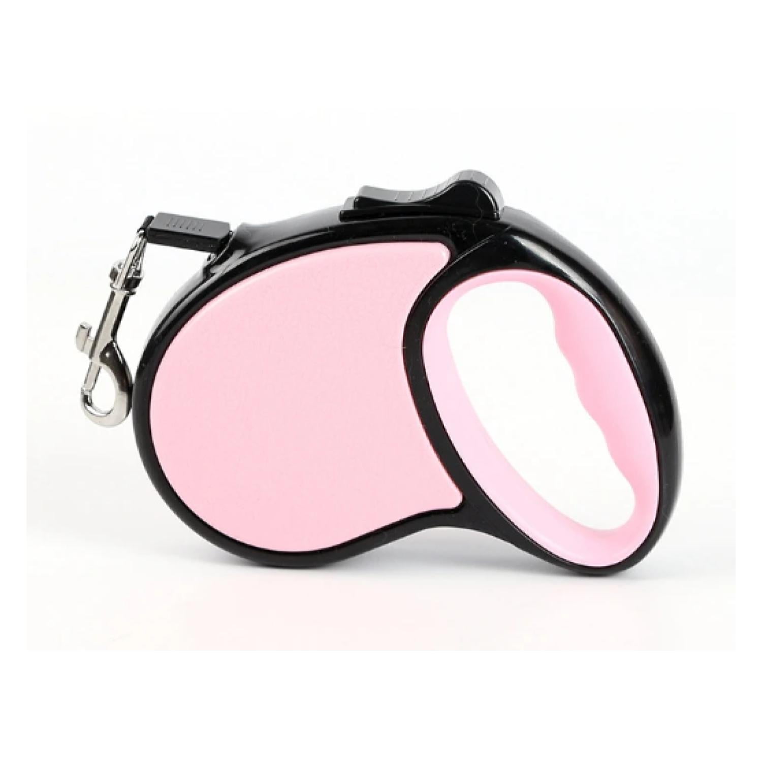 Total Upgrate - Cuerda Retráctil 5m Flexible Paseo De Perro Cachorro Rosado