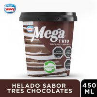 Helado Mega Trio Tres Chocoltes Pote 450 Ml Savory