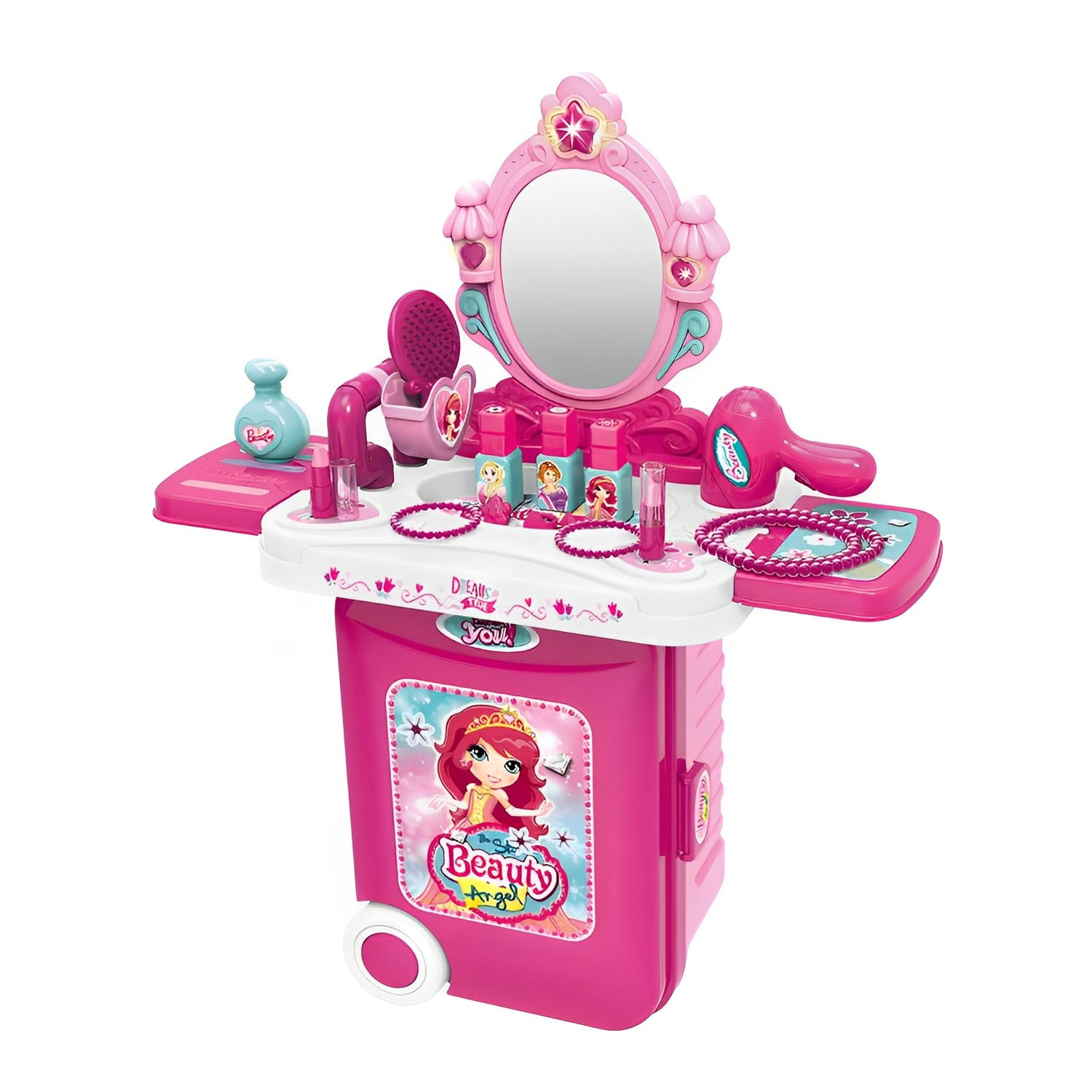 Mundo Online - Maleta Juguete Tocador De Maquillaje 3 En 1