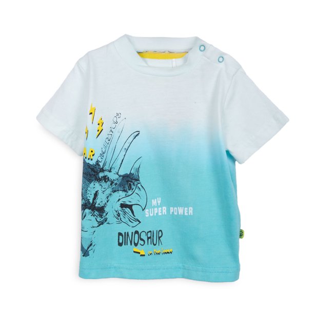 Polera Bebé Niño Manga Corta Tie-Dye Dinosaurio Calipso Pillin