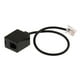 thumbnail image 1 of Conector Macho RJ9 4P4C A Conector Hembra Modular RJ9, Adaptador Divisor, 1 of 5