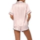 thumbnail image 3 of INSPIRE CHIC Conjuntos de Pijama de Satén para Mujer Ropa de Dormir Tops con Pantalones Cortos Conjuntos de Descanso XL Rosa-Blanco, 3 of 6