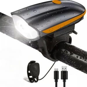 Santú Home & Deco - Luz Led Para Bicicleta Con Bocina Integrada Naranja