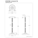 thumbnail image 3 of Soporte de papel con pedestal Kingston Brass Georgian Pulido Cromo, 3 of 3