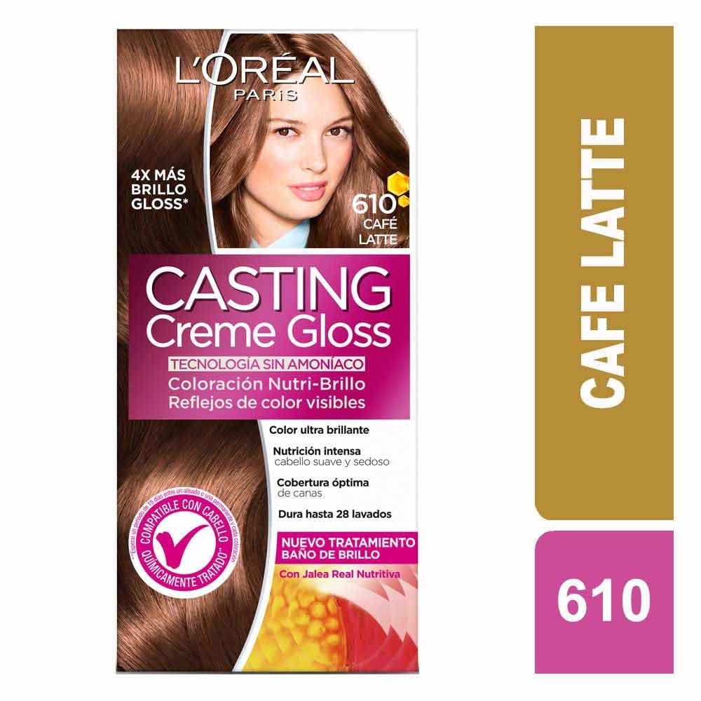 Coloración Cabello Sin Amoníaco 610 Café Latte 1 Un Casting