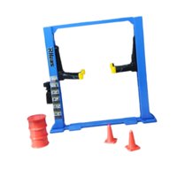 Bothyi - 1/64 Diorama Garaje Herramientas Elevador Pórtico Tambor De Aceite Escena De Exhibición Modelo Miniatura Elevador De Coche Azul