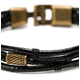 thumbnail image 3 of Pulsera cuero y cobre negra moda juvenil unisex, 3 of 3