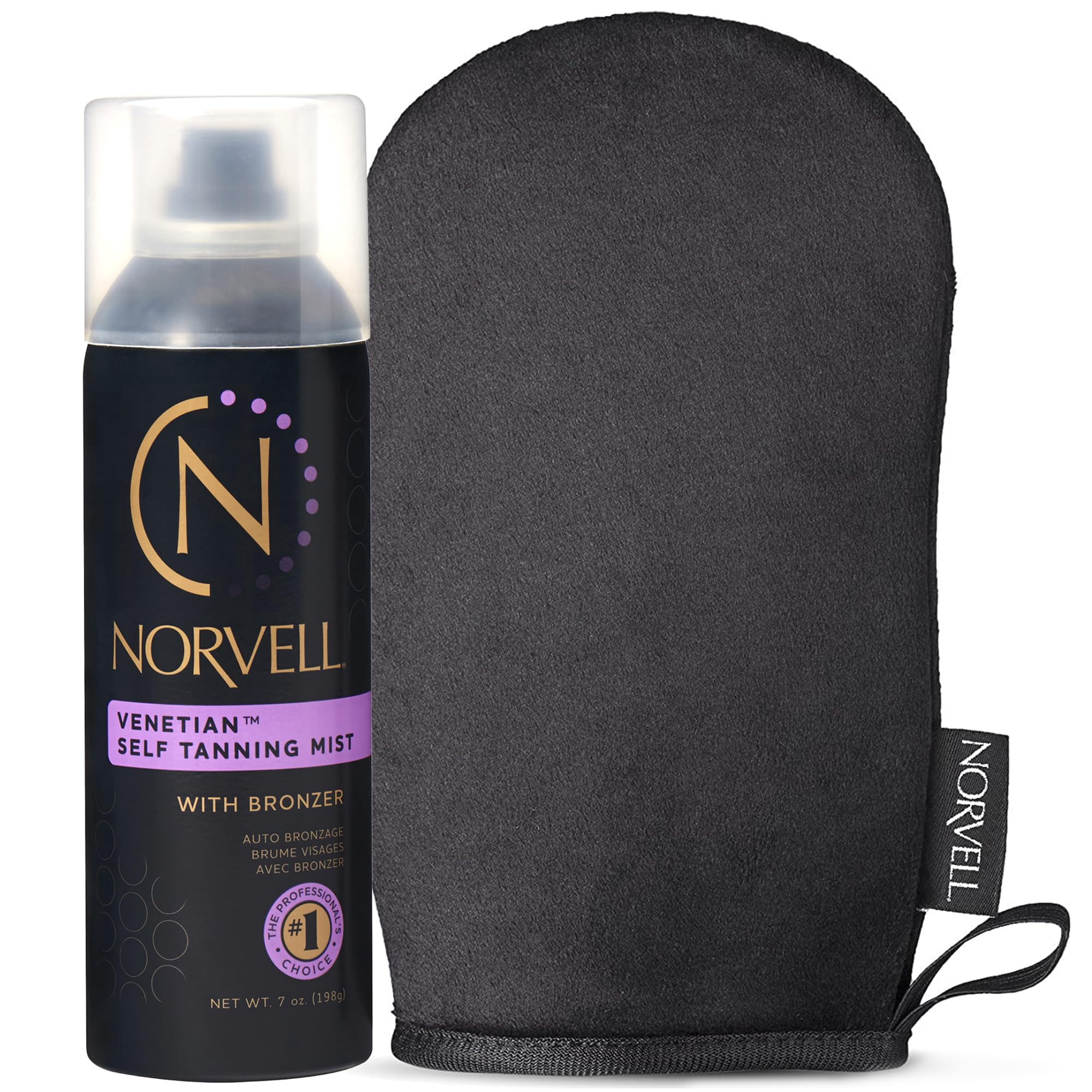 Paquete De Bronceado Sin Sol Norvell Venetian Con Bruma De 207 Ml Y Manopla