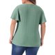 thumbnail image 3 of Agnes Orinda Camiseta de Mujer Talla Grande para Escuela o Universidad Cuello Redondo Ajuste Suelto Manga con Volantes Verano Hueco Blusas Casual Talla 2X Verde, 3 of 6