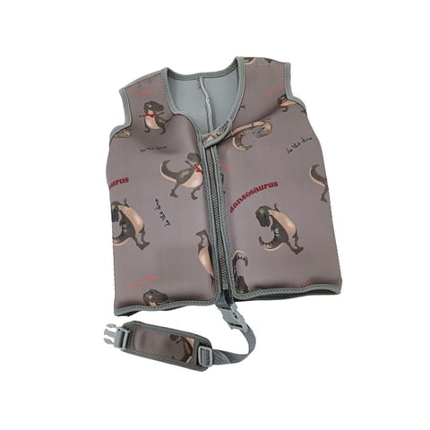 Magideal - Chaleco De Natación Para Niños De 2 A 9 Años, Chaleco Salvavidas Para Deportes Acuáticos, Dinosaurios Grises