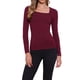thumbnail image 1 of INSPIRE CHIC Tops con Cuello Cuadrado para Camisas de Manga Larga para Mujer Camiseta Básica de Moda Otoñal XL Rojo Intenso, 1 of 6