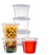 thumbnail image 1 of Vasos desechables de plástico con tapa, 160 ml, 100 unidades, 1 of 5
