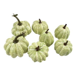 Bothyi - Calabazas De Espuma Diy Decoración Simulación Halloween Para Mesa De Comedor 7Pcs Verde Claro