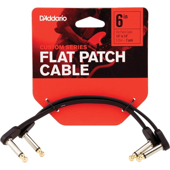 Cable Daddario Para Guitarra Plano 15 Cm Ángulo Recto 2 Unidades