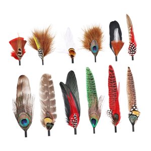 Magideal - Plumas De Sombrero Sombreros De Vaquero Plumas Coloridas Plumas Elegantes Y Elegantes Plumas De Artesanía Para Sombreros De Sombreros Fedora Decoració Estilo D