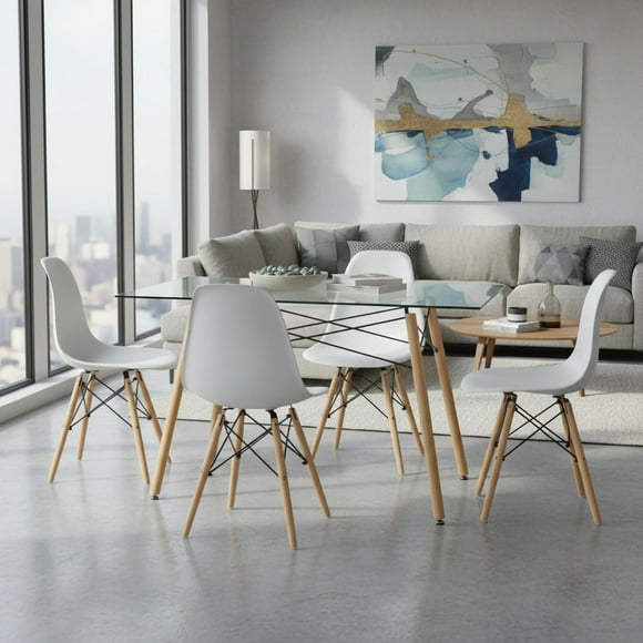Juego Comedor Rishard 4 Sillas Blanco