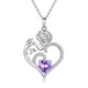 thumbnail image 1 of Collar con colgante de corazón de plata de ley, 1 of 6