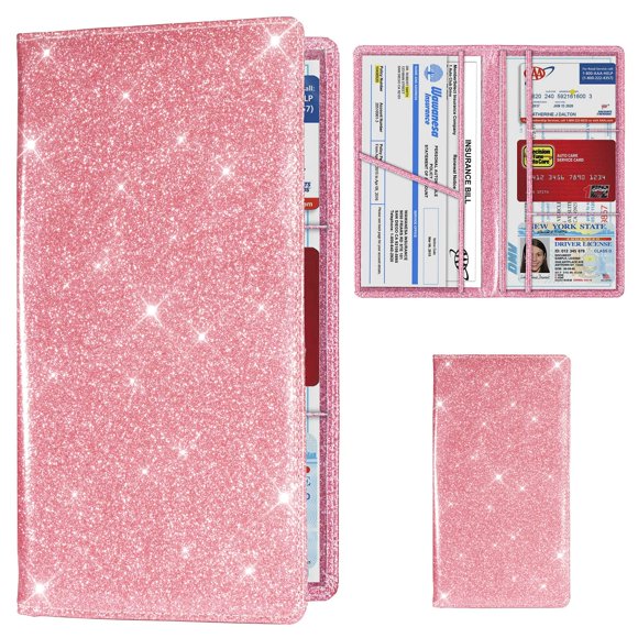 Portatarjetas TOURSUIT Glitter Pink 24 cm x 12 cm