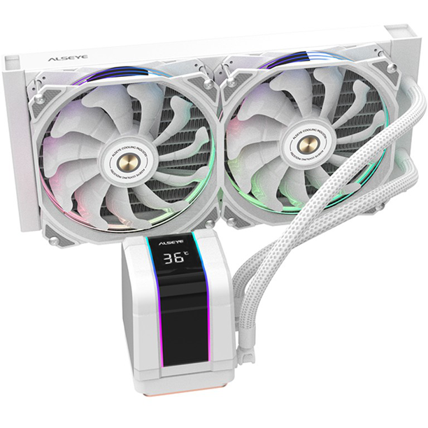 Enfriador de agua Alseye Max M240 Plus Ii, Argb, 240 mm, Preto Led Argb Blanco