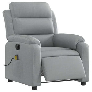 Sillón Reclinable Eléctrico Para Masajes Vidaxl, Tela Gris Claro