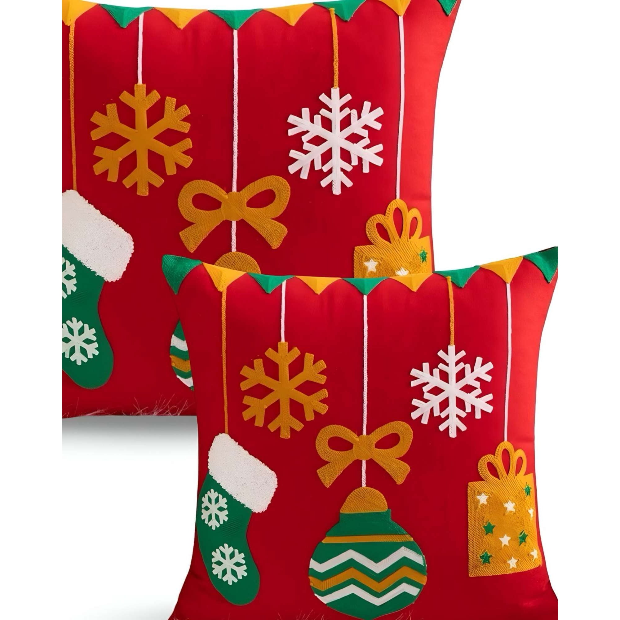 Genérico - Set De 2 Fundas De Cojin Para Navidad K3