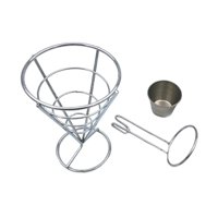 Magideal - Rejilla Para Papas Fritas, Canasta Para Freír Estilo Occidental, Canasta Reutilizable Para Escurrir Aceite, Canasta Para Alimentos, Arte En Hierro, Re Taza Individual