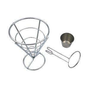 Magideal - Rejilla Para Papas Fritas, Canasta Para Freír Estilo Occidental, Canasta Reutilizable Para Escurrir Aceite, Canasta Para Alimentos, Arte En Hierro, Re Taza Individual