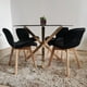 thumbnail image 3 of Comedor Mesa Warwick 100cms + 4 Sillas Mariposa Velvet Negro, 3 of 3
